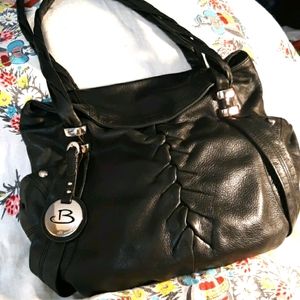 B Makowsky Braided Pocket Tote